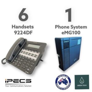 ipecs ericsson lg telephone system emg100 w/ 6 ipecs ldp 9224df phones